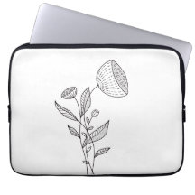 Minimalistisk Blommigt-konst svart och vit