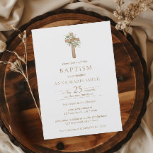 Minimalistisk Blommigt Kor Modern baptism