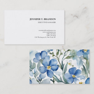 Minimalistisk Blommigt med oformaterad modern vatt Visitkort