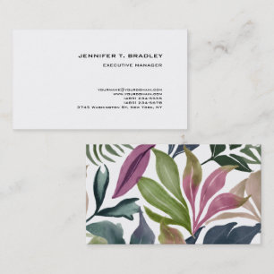 Minimalistisk Blommigt med oformaterad modern vatt Visitkort