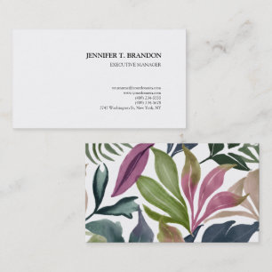 Minimalistisk Blommigt med oformaterad modern vatt Visitkort