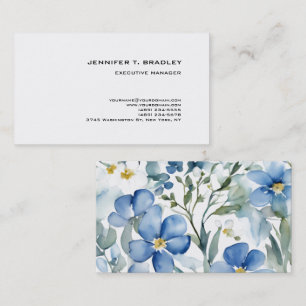 Minimalistisk Blommigt med oformaterad modern vatt Visitkort