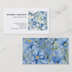 Minimalistisk Blommigt med oformaterad modern vatt Visitkort