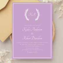 Minimalistisk Blommigt Monogram Lila Lavender