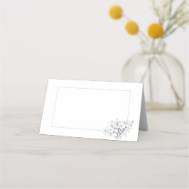 Minimalistisk Blommigt Placeringskort
