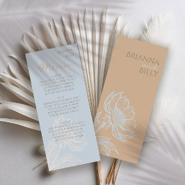 Minimalistisk Blommigt, platt meny