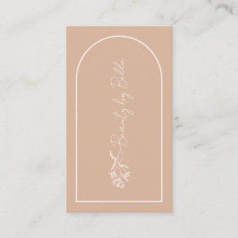 Minimalistisk Blommigt Rosa Arch Beauty Estheticia Visitkort