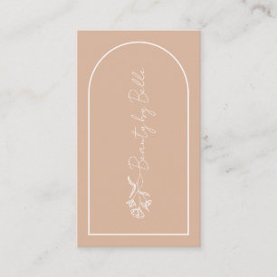 Minimalistisk Blommigt Rosa Arch Beauty Estheticia Visitkort