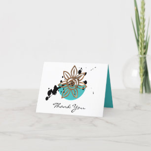 Minimalistisk Blommigt - tackkort