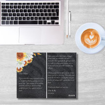 Minimalistisk Blommigt - tackkort