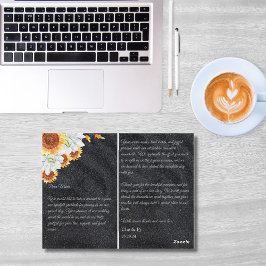 Minimalistisk Blommigt - tackkort Vykort