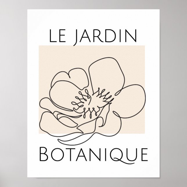 Minimalistisk Blommigt-typografi Poster (Framsidan)
