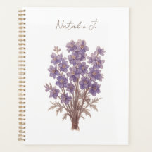 Minimalistisk blomplanner med larkspora, personlig
