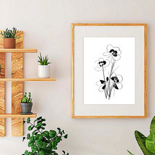 Minimalistisk blomskisskonst poster
