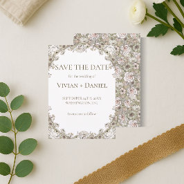 Minimalistisk blomster boho Spara datum-kort Datumet
