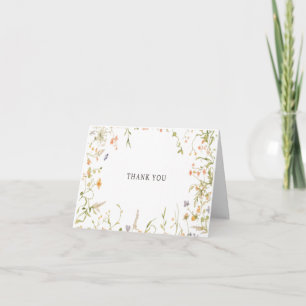 Minimalistisk, blomster-, modern och elegant tack kort