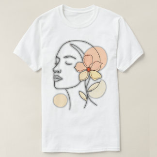 Minimalistisk blomster t shirt