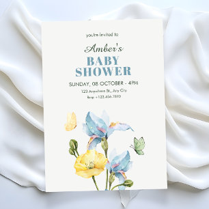Minimalistisk blomsterbukett inbjudningar