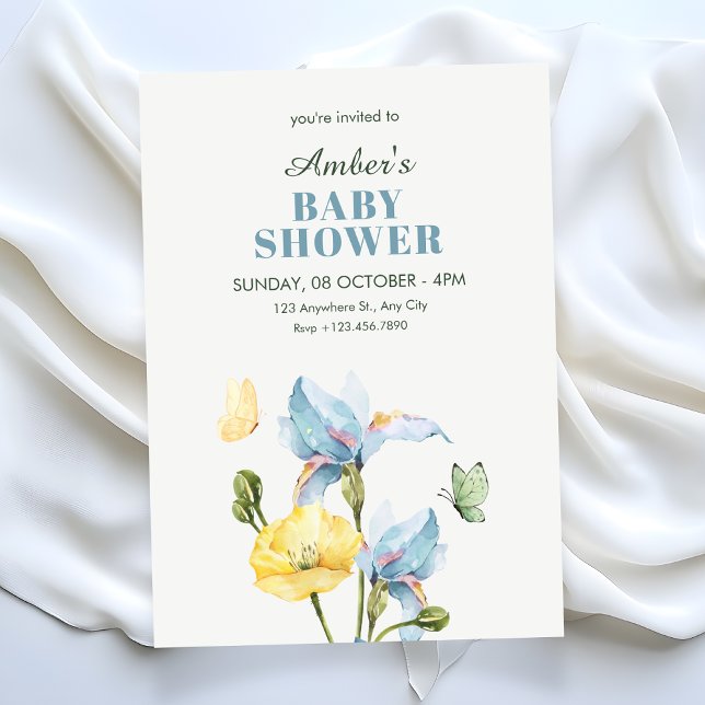 Minimalistisk blomsterbukett  inbjudningar (Skapare uppladdad)