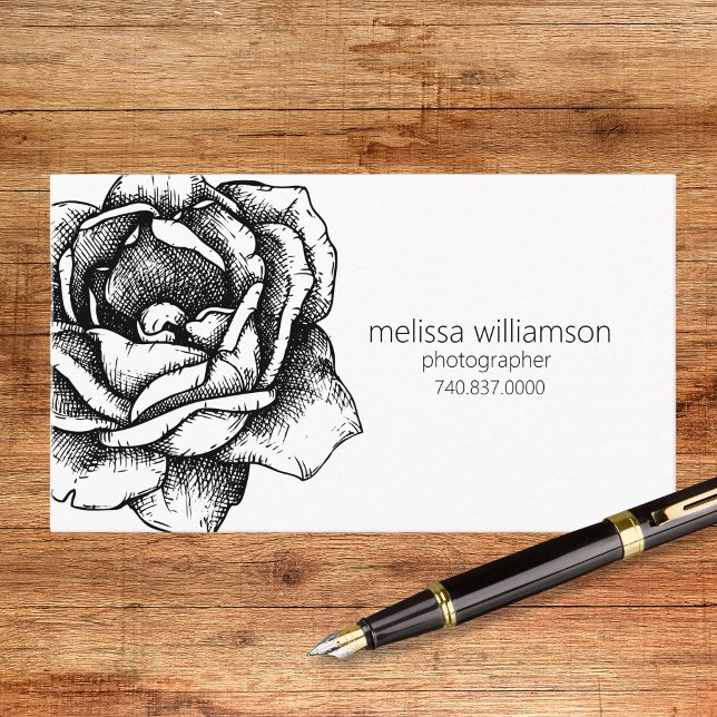 Minimalistisk blomsterdesign visitkort (Skapare uppladdad)