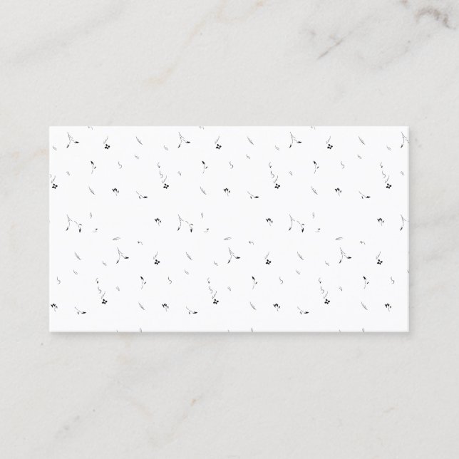 Minimalistisk blomsterlegans | Premium visitkort (Framsida)