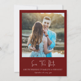 Minimalistisk blomsterlig save the date spara datumet