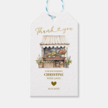 Minimalistisk blomstermarknad Tack för Märkrn