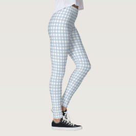Minimalistisk Blue Gingham Play Mönster Leggings