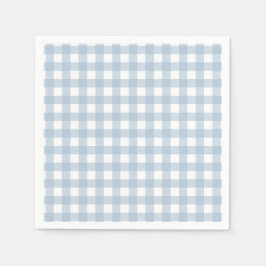 Minimalistisk Blue Gingham Play Mönster Pappersservett