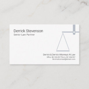 Minimalistisk Blue Scales of Justice, Advyer Visitkort
