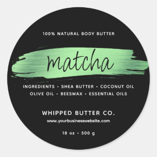 Minimalistisk Body Butter Small Business Grönt Bla Runt Klistermärke