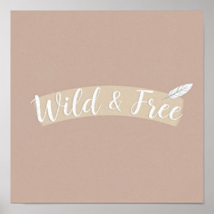 Minimalistisk bohemisk konst: Vild & Fri Fjäderpil Poster