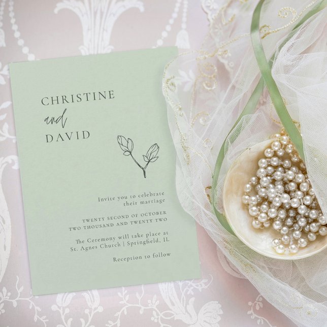 Minimalistisk bohemisk vis weddinginbjudan inbjudningar (Skapare uppladdad)