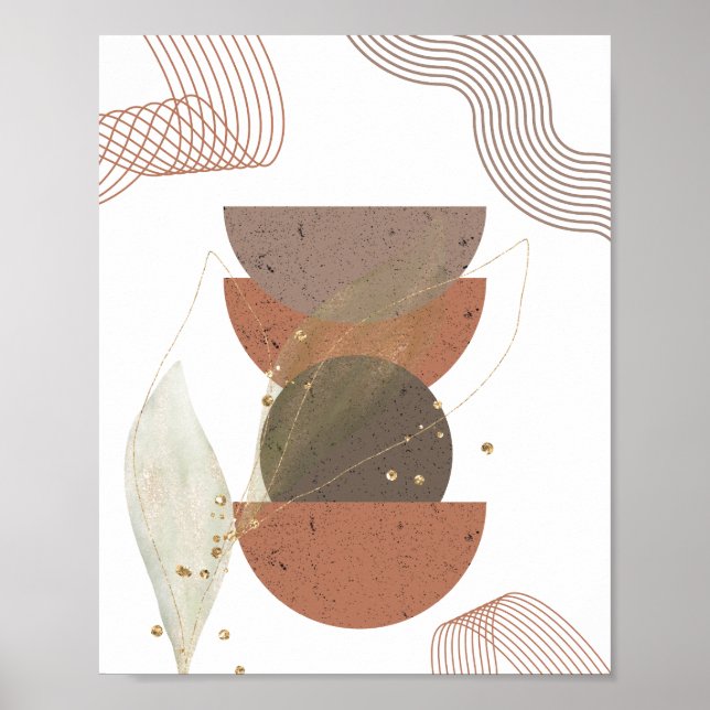 Minimalistisk Boho-Abstrakt Poster (Framsidan)