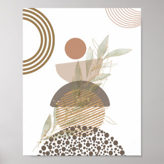 Minimalistisk Boho-Abstrakt Poster