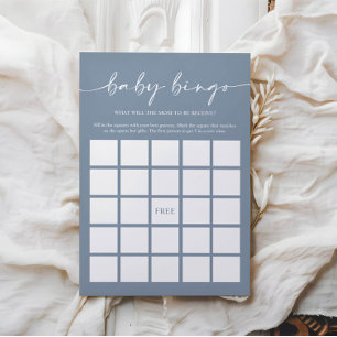 Minimalistisk Boho Baby Shower Bingo Game-Blommigt