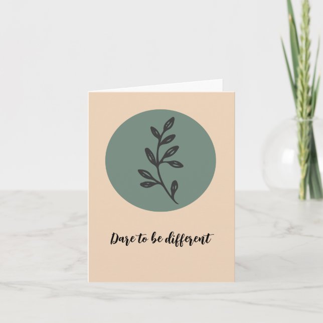 Minimalistisk Boho Blommig Tom Kort Enkel  (Framsida)