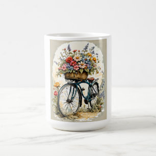 Minimalistisk Boho-Blommigt-cykel Kaffemugg