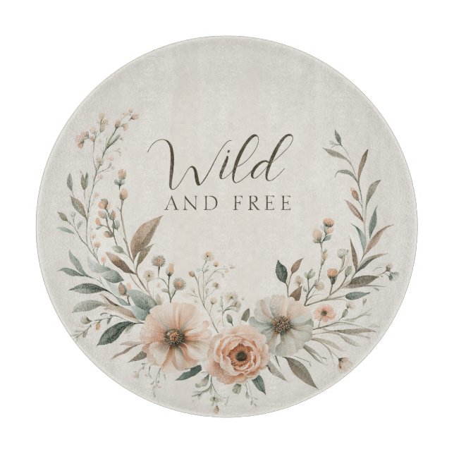 Minimalistisk Boho blommor i elfenben och rosaton (Framsidan)