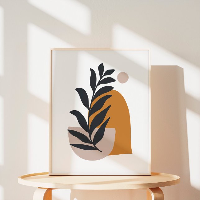 Minimalistisk Boho Botanisk Abstrakt Formkonst Poster (Skapare uppladdad)