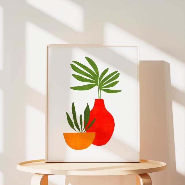 Minimalistisk Boho Botanisk Krukväxt Konst Poster (Skapare uppladdad)