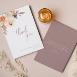 Minimalistisk Boho Fall Blommigt-Möhippa Tack Kort