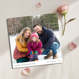 Minimalistisk Boho Familjefoto Barn Bebis Alla hjä Julkort