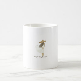 Minimalistisk Boho Flickillustration Fortsätt Titt Kaffemugg