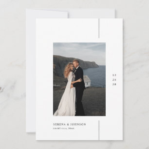 Minimalistisk Boho Foto Bröllop Inbjudningar