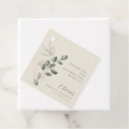 Minimalistisk Boho Guld Grönska Bröllopsdusch Gåvor Etiketter