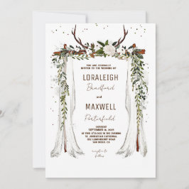 Minimalistisk boho-kanopi - bröllopsinbjudan inbjudningar