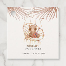 Minimalistisk Boho Nalle Baby Shower Gåvor Etiketter