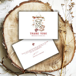 Minimalistisk Boho Ny Bebis Babyshower Klädstreck Tack Kort