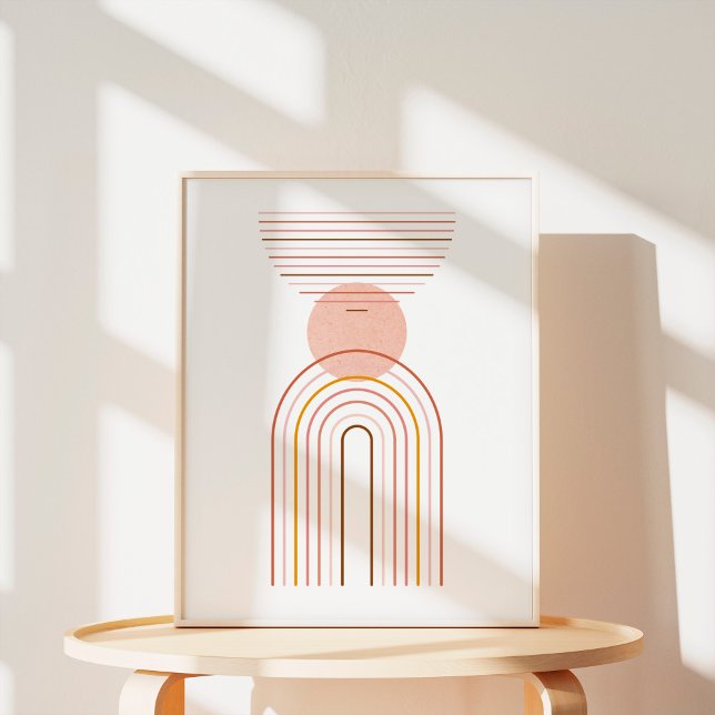 Minimalistisk Boho Regnbåge Abstrakt Konst Poster (Skapare uppladdad)